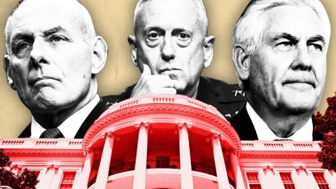 Jim Mattis, Rex Tillerson y John Kelly, el "Eje de Adultos", son los responsables del cambio en la política de Trump.