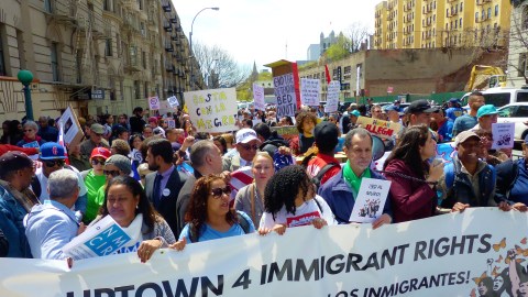 Cientos abarrotaron las calles de Washington Heights.