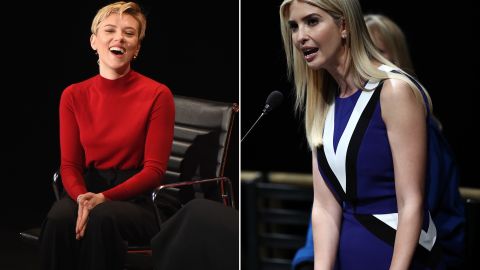 La actriz Scarlett Johansson e Ivanka Trump.