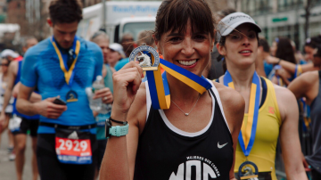Cristina Mitre corrió el pasado lunes la maratón de Boston junto a otras miles de mujeres.