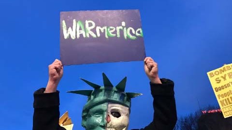 La manifestación terminó en Union Square Park.