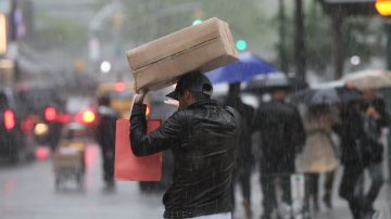 Lluvia en la Ciudad de Nueva York donde hubo varios alertas de inundaciones.