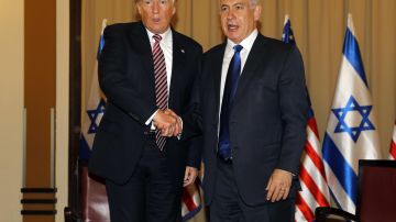 El presidente Trump durante su reunión con el primer ministro Benjamin Netanyahu.