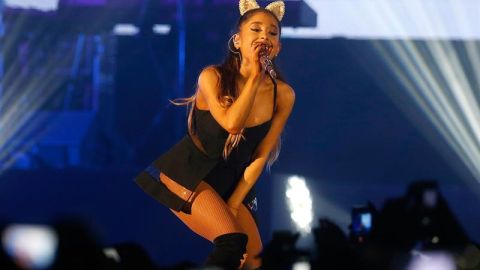 Ariana Grande durante el concierto que precedió a la explosión.