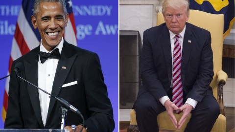 Barack Obama y Donald Trump.