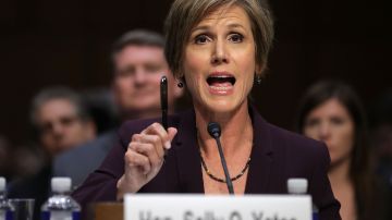 La exfiscal Sally Yates acudió a testificar al Senado.
