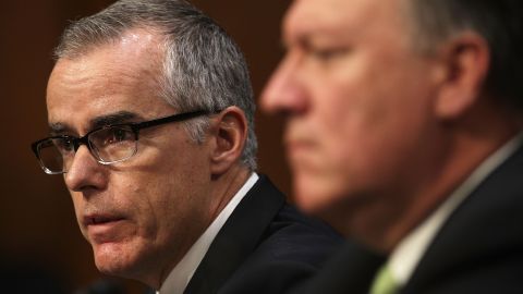 Andrew McCabe acudió este jueves a comparecer al Senado.