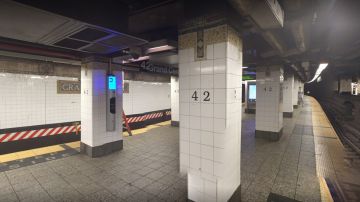 La víctima de 35 años salía del tren 5 en la estación Grand Central- 42 Street cuando la golpearon.