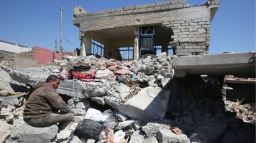 Las imágenes del ataque de marzo mostraban casas destruidas en la zona del ataque.