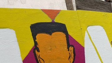 El mural casi terminado.