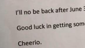 La carta de renuncia es breve pero contundente.