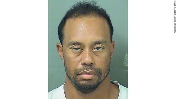 Tiger Woods tras el arresto.