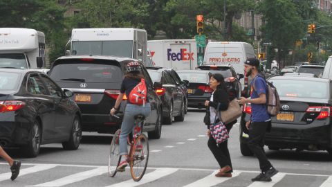 Trafico de carros en Manhattan.
