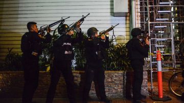 La Policía de Manila realizó un fuerte operativo.