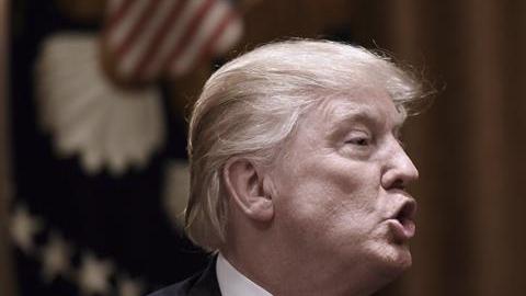 El presidente Donald Trump durante una reunión de trabajo con su homólogo de Corea del Sur, Moon Jae-in.