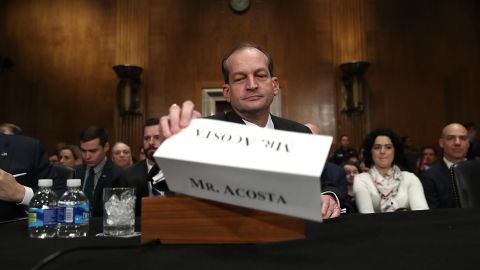 El secretario del Trabajo, Alexander Acosta, anunció la campaña contra fraudes. FOTO: Win McNamee/Getty Images