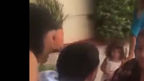 La pareja terminó a los golpes.