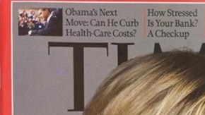 La portada del TIME real es la de la izquierda.