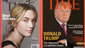 La portada del TIME real es la de la izquierda.