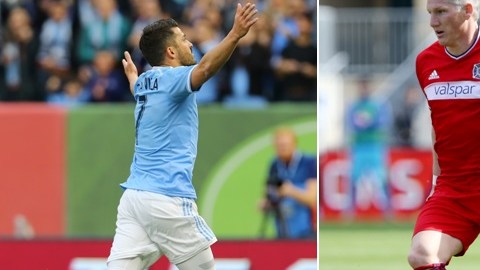 Villa y Schweinsteiger se enfrentarán el sábado y compartirán vestuario en el MLS All Star.