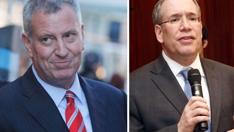 Bill de Blasio y Scott Stringer intercambiaron palabras cargadas de admiración después de años peleando.
