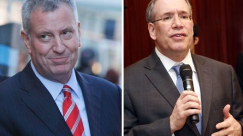 Bill de Blasio y Scott Stringer intercambiaron palabras cargadas de admiración después de años peleando.