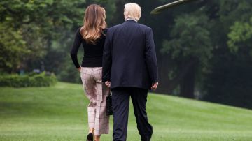 El presidente Trump y la primera dama Melania.