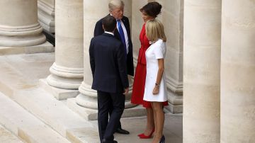 Las parejas presidenciales de EEUU y Francia.