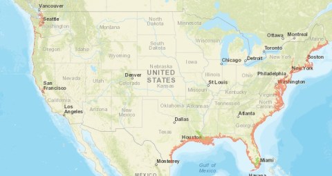 El mapa muestra en naranja las áreas más vulnerables.