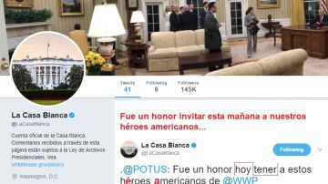 Un ejemplo de lo que se escribe en la página oficial en español de la Casa Blanca.