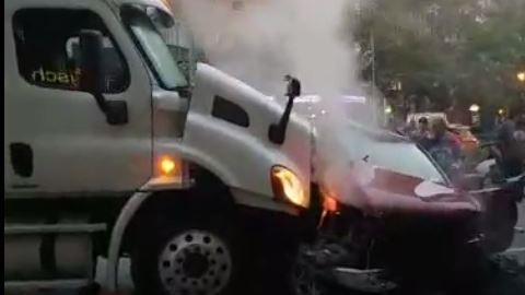 El aparatoso accidente dejó dos heridos
