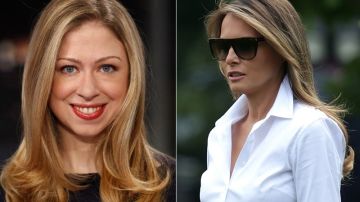 Chelsea Clinton defendió por segunda ocasión al hijo de Melania Trump.