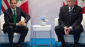 Enrique Peña Nieto y Donald Trump se reunieron en julio en Alemania.