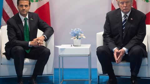 Enrique Peña Nieto y Donald Trump se reunieron en julio en Alemania.