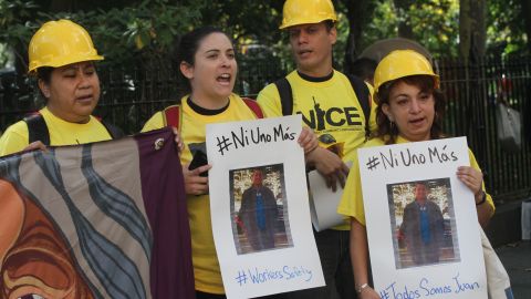 Olivia Soto.Trabajadores de la construccion piden que las seguridades en las obras en construccion.