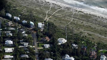 Vista aérea de Florida tras el paso del huracán Irma.