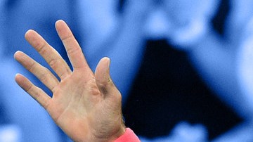 Del Potro tras el punto final del partido ante Thiem.