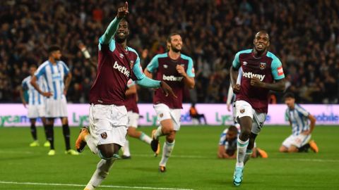 La celebración del West Ham sin "Chicharito". Getty Images