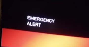 La alerta interrumpió la señal televisiva.