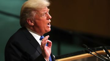 El presidente Trump en su primer discurso ante la ONU.