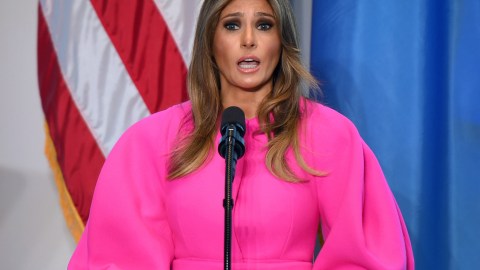 La Primera Dama en un almuerzo en las Naciones Unidas.