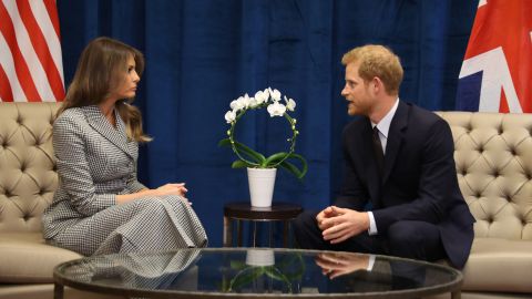 Melania Trump y el príncipe Enrique en Toronto, Canadá.