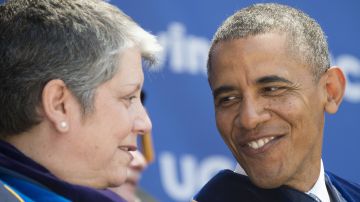 Janet Napolitano y Barack Obama. / FOTO: JIM WATSON/AFP/Getty Images
