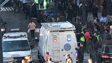 Escena del ataque en el Bajo Manhattan.