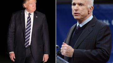 El presidente Trump y el senador McCain se enfrentaron por el "nacionalismo espurio".