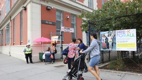 PS 188 en el Lower East Side donde la gran mayoria de estudiantes son desamparados.