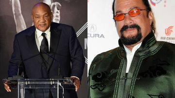 George Foreman y Steven Seagal. Getty Images
