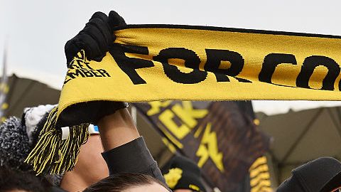 Hinchas del Columbus Crew. Jamie Sabau/Getty Images