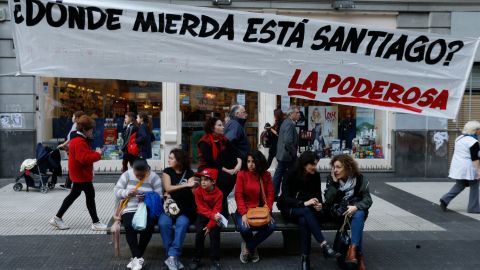 Protesta por la desaparición de Maldonado el 1 de septiembre en Buenos Aires.