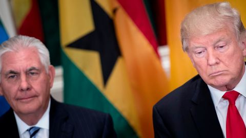 La relación entre el secretario Tillerson y el presidente Trump parece no estar en su mejor momento.